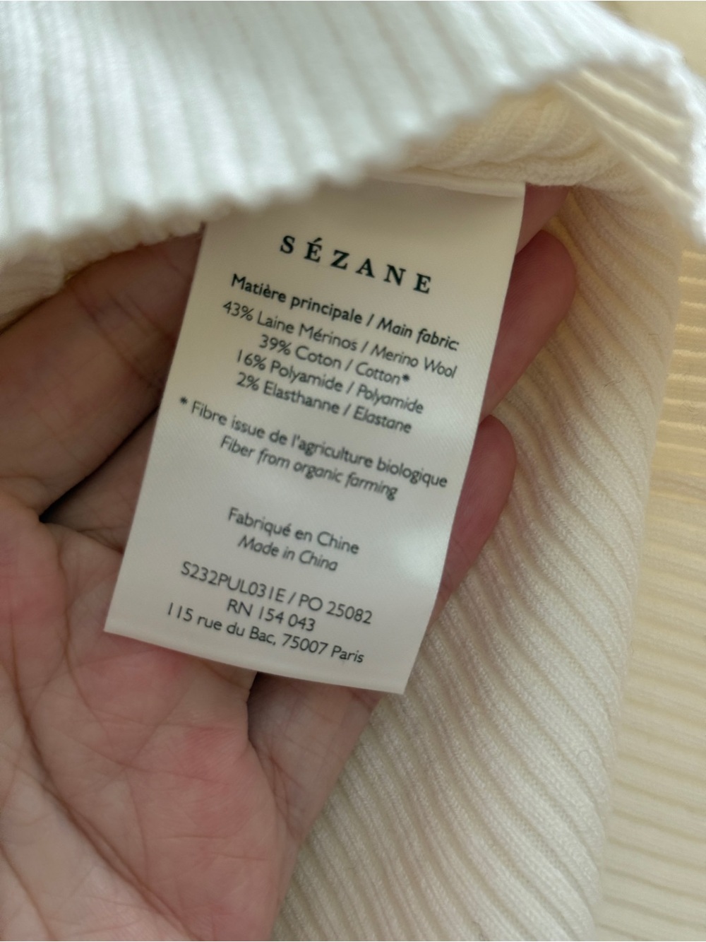 Sezane maha jumper size M